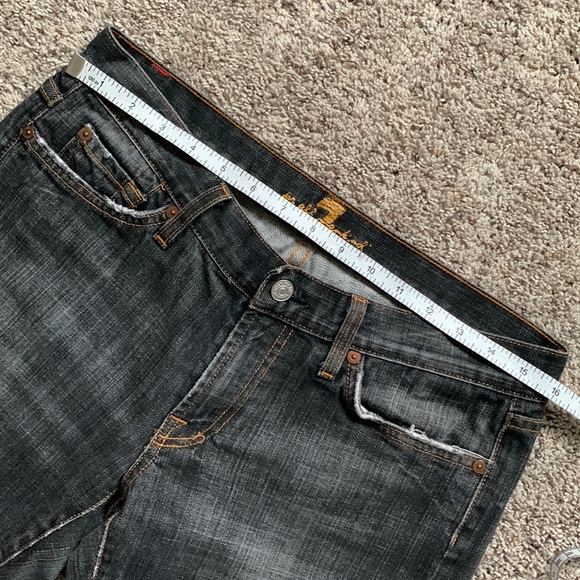 7 for All Mankind Bootcut Black Wash Jeans - Picture 3 of 12